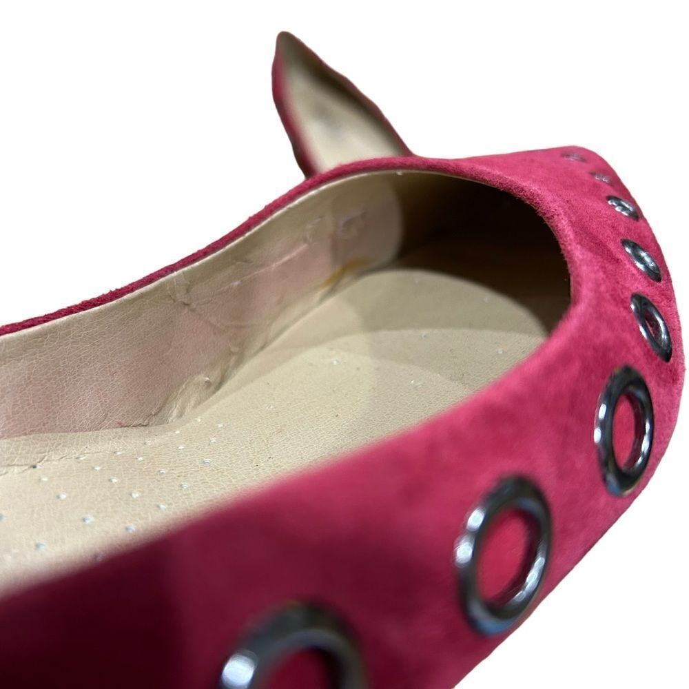 Vaneli Subira Cherry Red Suede Pointed Toe Flats - Picture 9 of 11